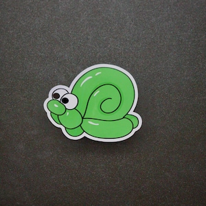 Sticker animal vert mignon escargot ballon - Sticker animal amusant LIVRAISON GRATUITE AU ROYAUME-UNI