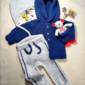 Welcome Home in Style: Wool Baby Outfit for Newborn Boys | Hand Knit with Love