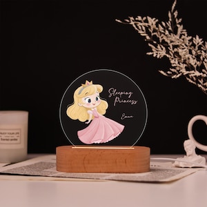 Fairy Tale Princess Night Light, Custom Lamp Princess With Name,Personalized Bedroom Night Light, Gift for Baby,Friends,Girl,Birthday Gift