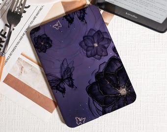 Capa para Kindle com estampa de fantasia floral escura e borboleta, capa para Kindle PaperWhite 2025, capa para Kobo Clara Bow, capa para Kindle 12/2024 (6"), o melhor presente para ela