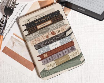 Rosa ästhetische Kindle Hülle, passt Paperwhite 1-6/10th-12th Gen (2024 6"-6.8"), Auto Sleep/Wake, charmantes Geschenk für Buchliebhaber