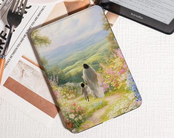 Jesus und Kind Blumenwiese Kindle Hülle,Kindle PaperWhite 2025 Hülle,Kobo Clara Bow Hülle,Kindle 12th/2024(6 ") Hülle,Ostern Geschenk für Sie