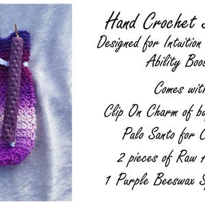 Spell Bag - blauw en paars - communicatie - handgehaakt