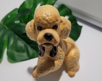 Vintage Goebel W Germany 519 Poodle Figurine Brown With Leash Collectible