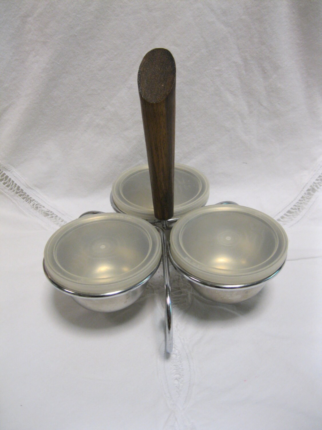 Vintage Condiment Caddy Danish Modern Stainless Bowls With Etsy