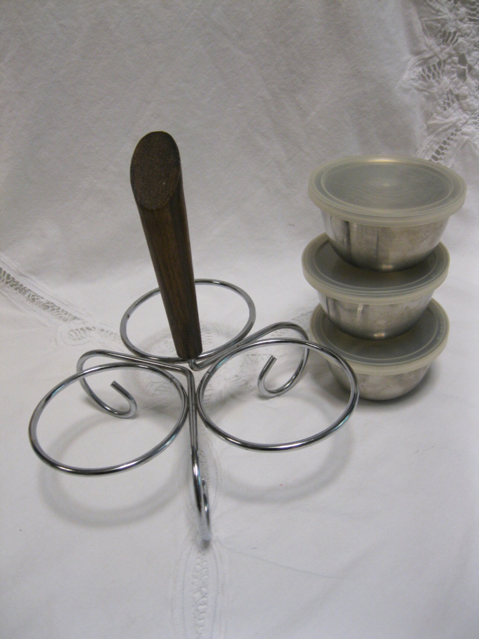 Vintage Condiment Caddy Danish Modern Stainless Bowls With Etsy