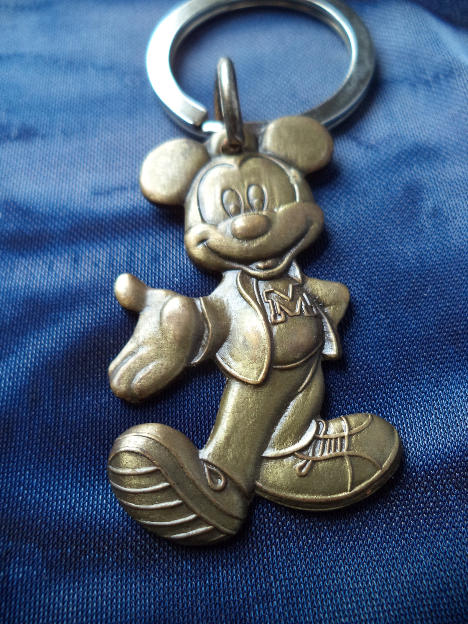 Vintage Mickey Mouse Disney Keychain Brass Taiwan Collectible Etsy