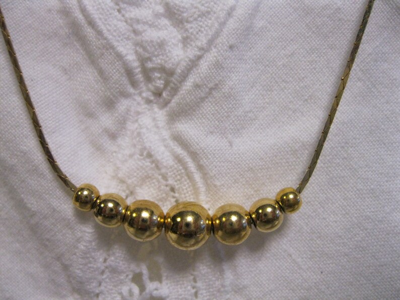 Vintage Gold Balls Necklace Gold Plate Jewelry Etsy