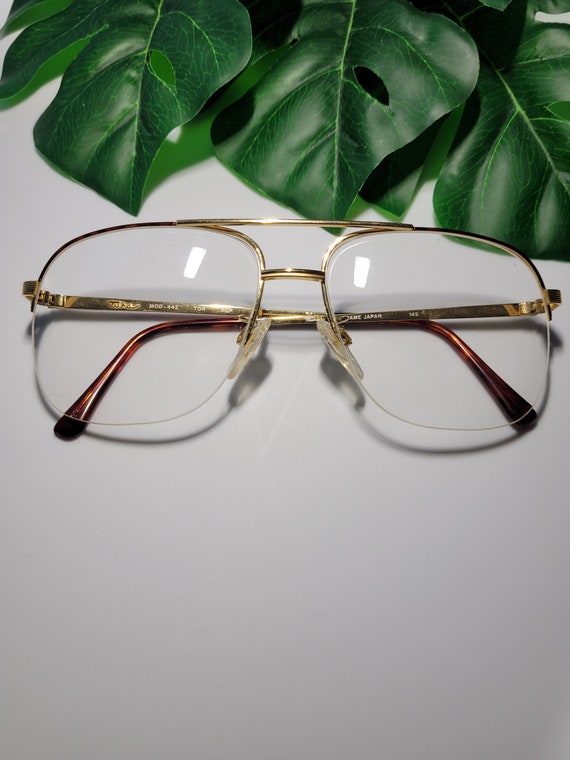Vintage Mens Tura Aviator Eyeglasses Frames Tortoi