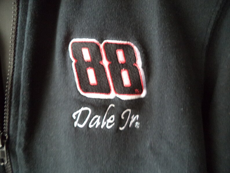 Vintage Womens Dale Jr Nascar Jacket Sz Small Black Chase Authentics 100/% Cotton
