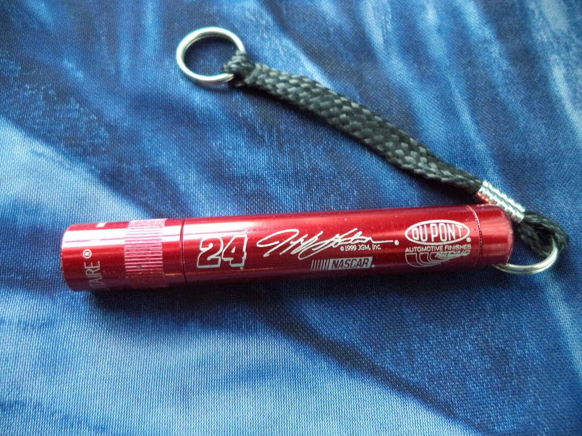 Vintage Jeff Gordon Mini Maglite Flashlight Keychain Signature Etsy