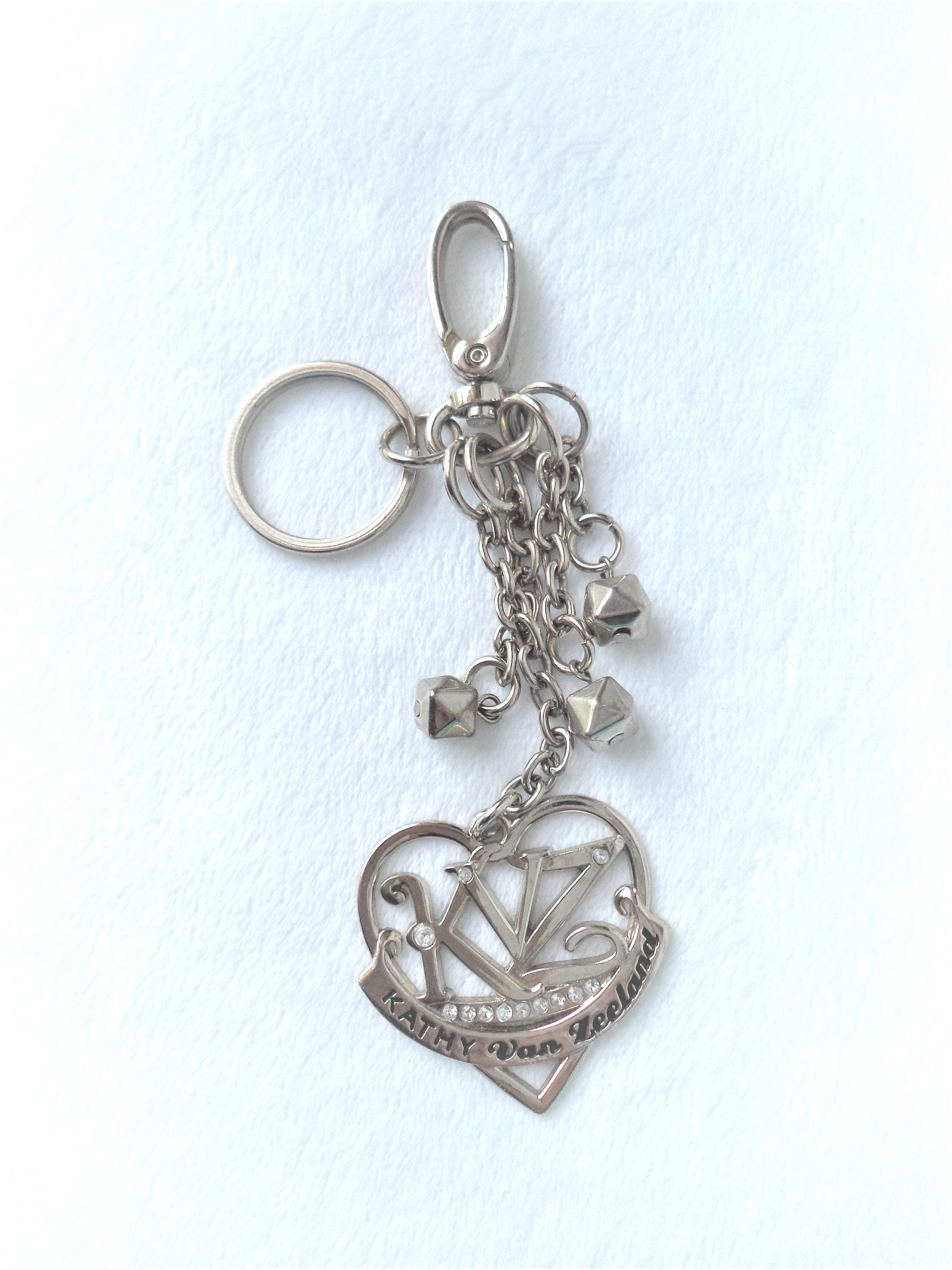 Porte-clés Kathy Van Zeeland – Vintage Rose Vert Bleu, Cristaux Et Couronne Strass