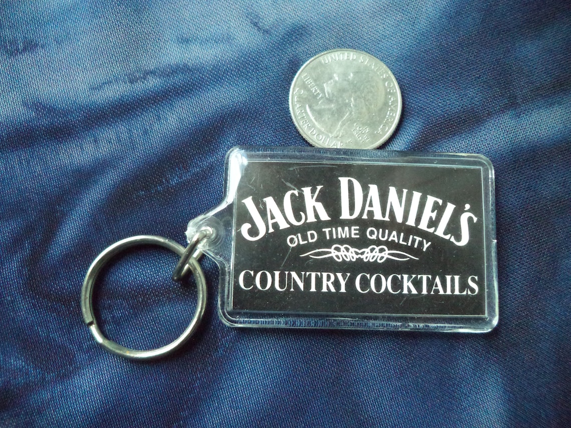 Vintage Jack Daniels Keychain Country Cocktails Black White Etsy Italia