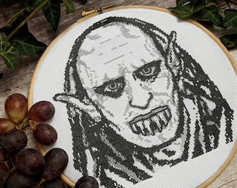 Classic Vampire Digital Cross Stitch Pattern - Gothic Horror Cross Stitch Pattern -  Instant Download PDF