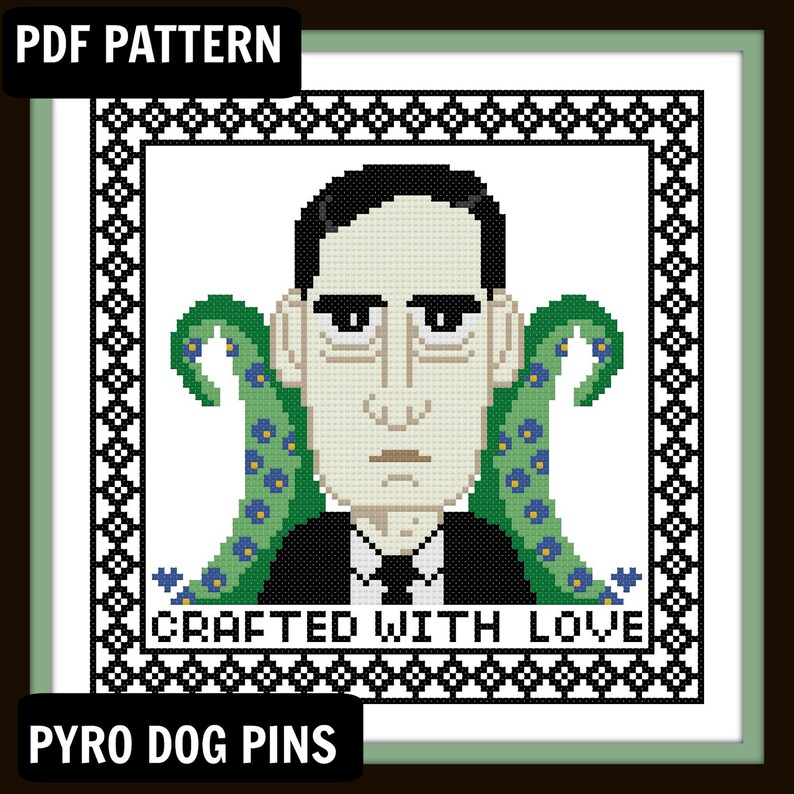 Lovecraft Gothic Cross Stitch Pattern PDF Crafted With Love - Etsy UK