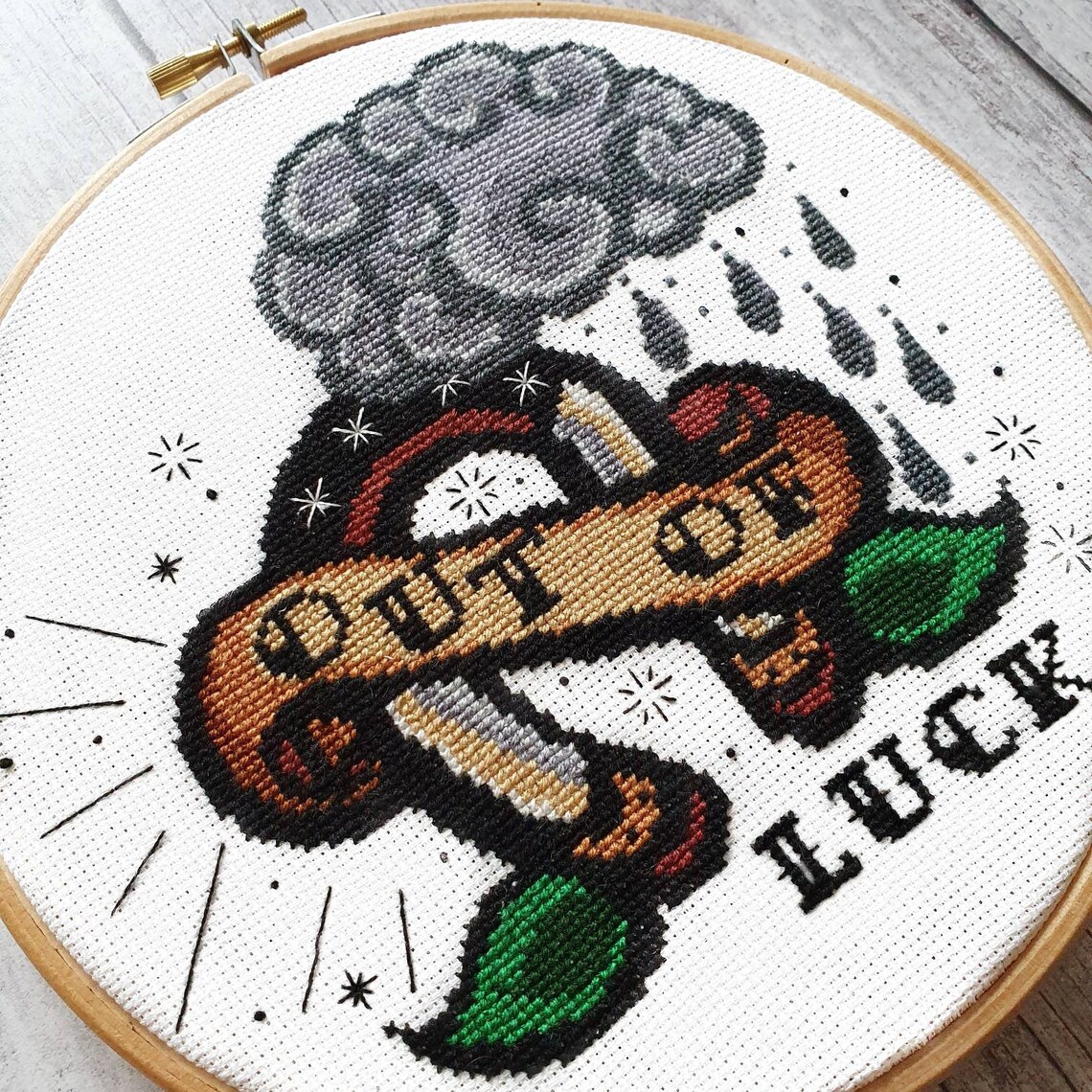 Unlucky Horseshoe Cross Stitch Pattern PDF Modern Cross Etsy