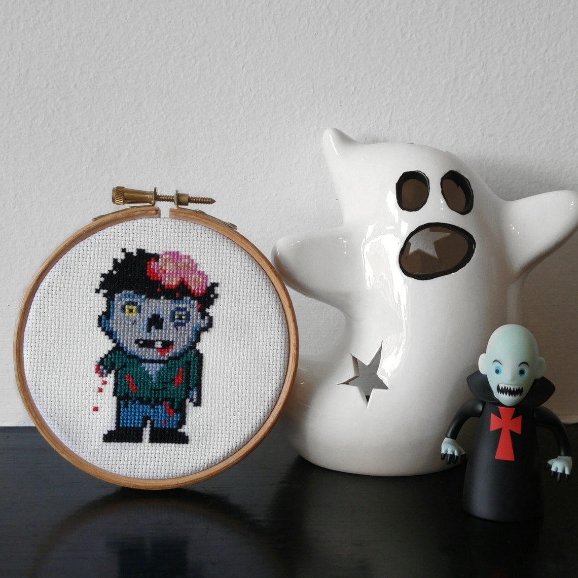 Zombie Cross Stitch Pattern PDF Halloween Horror Modern Etsy