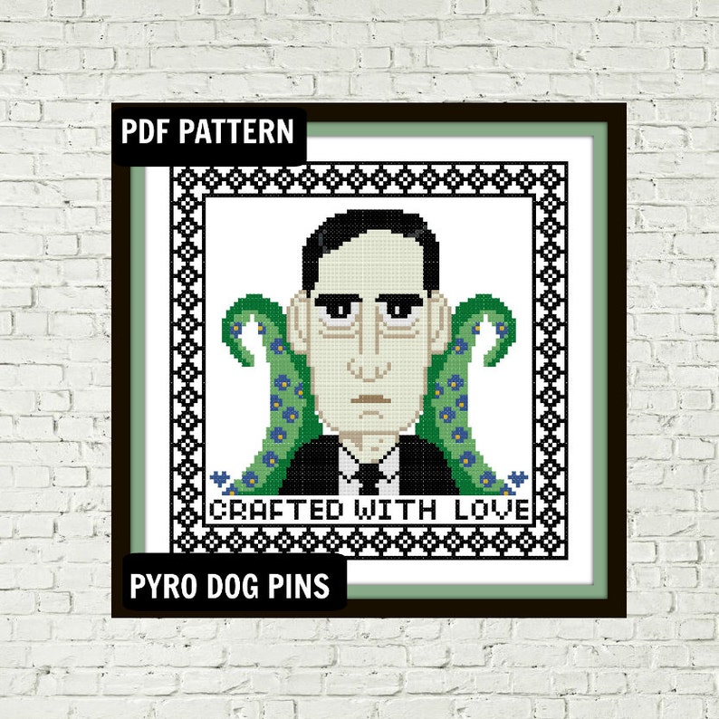 Lovecraft Gothic Cross Stitch Pattern PDF Crafted With Love - Etsy UK
