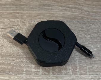 Cable organizer with rotating handle – ideal for USB, fabric & charging cables