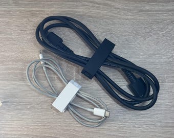 Set of 3 - Cable clip - 3D printed - Cable management - stable and durable - no assembly required