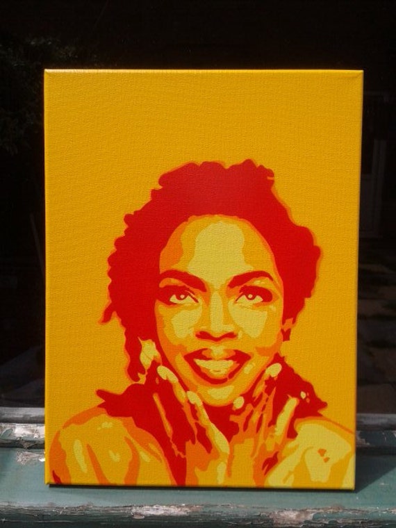 Lauryn Hill Painting Stencil Art Spray Paint Art Hip Hop Music New