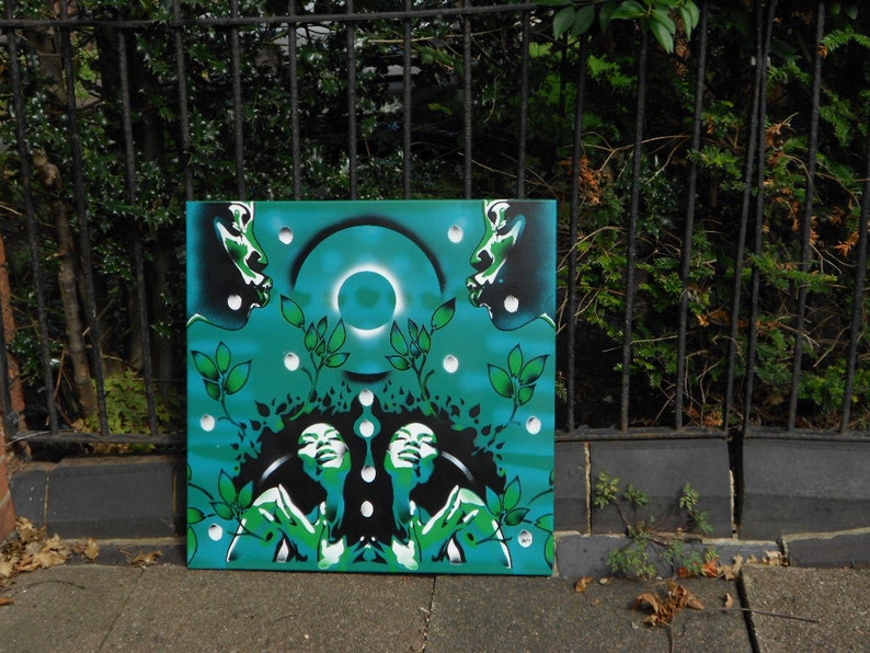 Afro Women Stencil Art Painting Garden of Eden Spray Paint Art Etsy UK