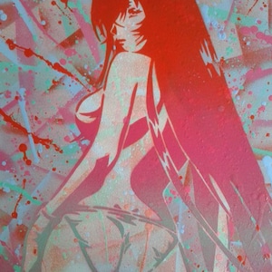 Manga Painting Stencil Art Spray Paint Art Japanese Anime Etsy