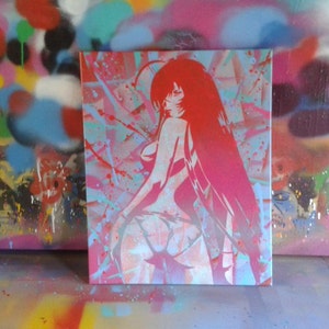 Manga painting stencil art spray paint art Japanese anime canvas pop art abstract graffiti urban home living asian women comics street art image 2