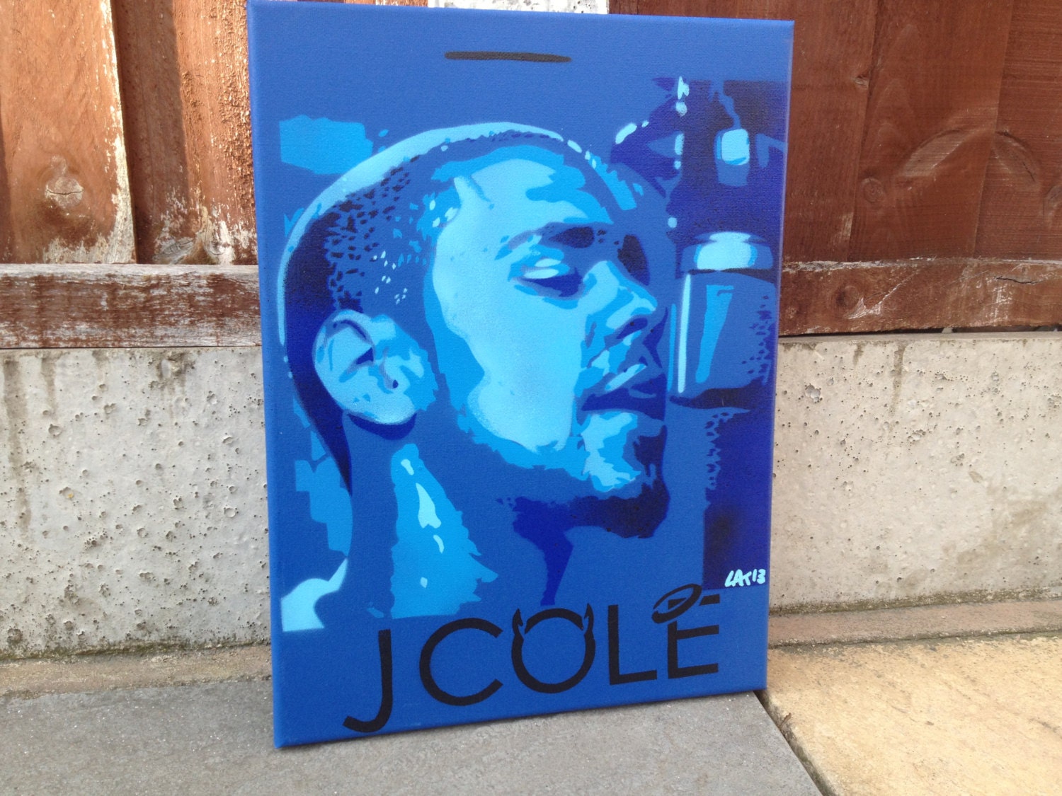 J Cole Painting Stencils Spray Paints Music Canvas Blues Hand Etsy UK