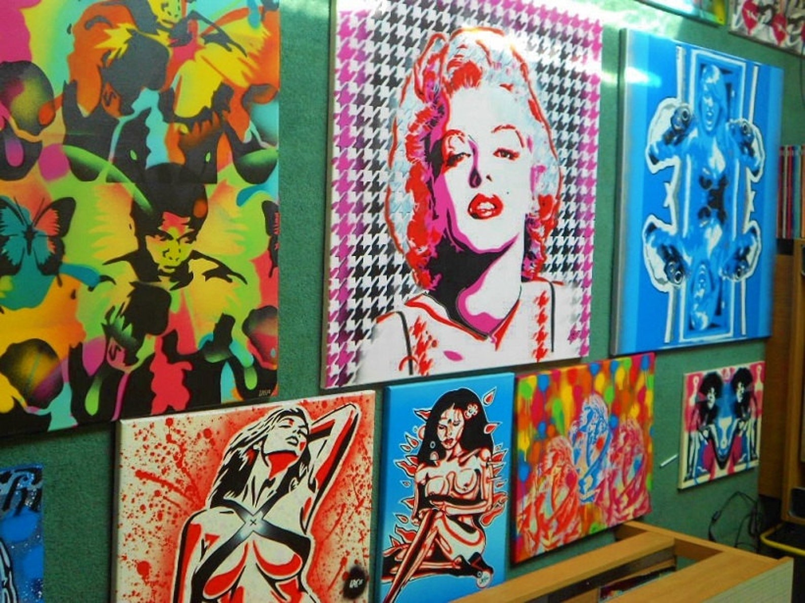 Manga painting stencil art spray paint art Japanese anime Etsy