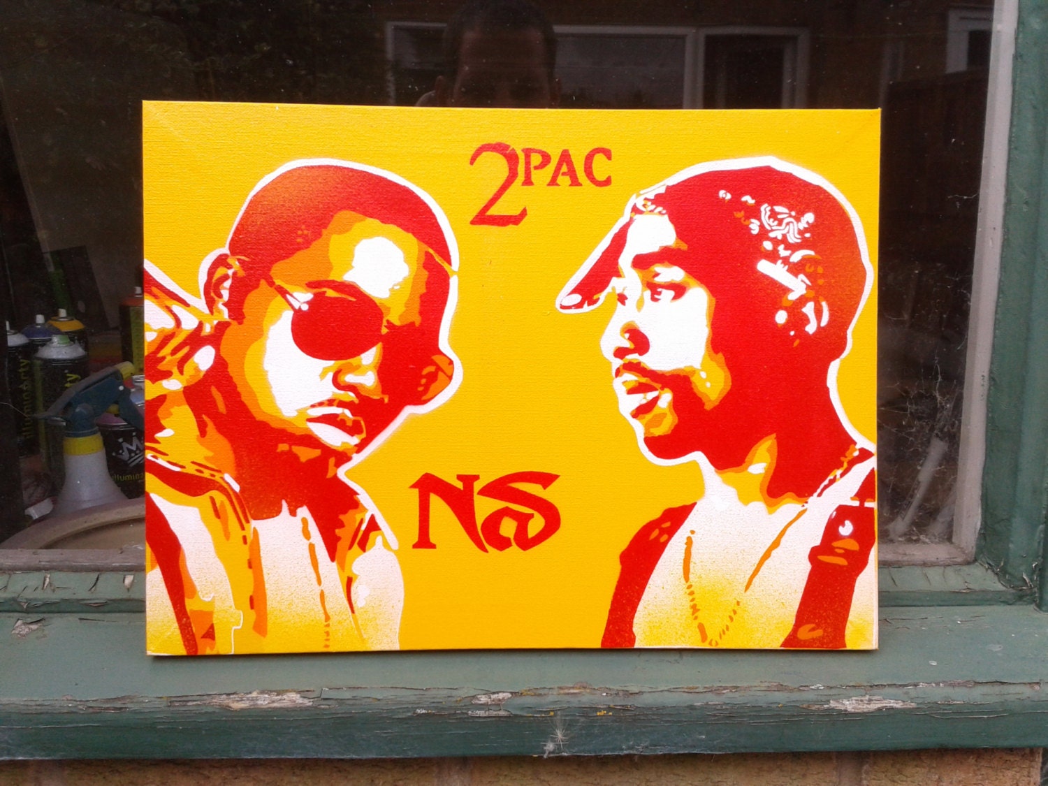 Tupac V Nas Painting Stencil Art Spray Paints Canvas Hip Hop Etsy Tupac V Nas Painting Stencil Art Spray Paints Canvas Hip Hop Etsy