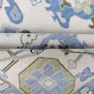 Handgeknüpfter Oushak Wollteppich: Türkischer Teppich im Vintage Stil