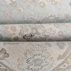 Hand Knotted Wool Oushak Rug: Muted Vintage Style, Made To Order