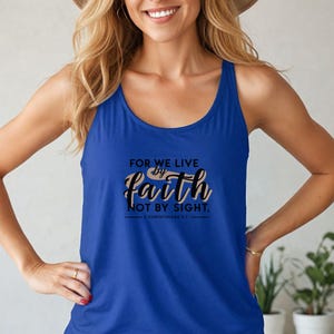 Leben durch Glauben Tank Top, Bella Canvas Christian Tank, Bibel Vers Tank, Glaube Bekleidung Shirt, religiöse Tank, inspirierende Jesus Tank