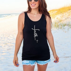 Faith + Cross Unisex Jersey Tank Top