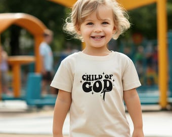 Child of God Toddler T-Shirt, Bella Canvas Christian Toddler Tee, Faith Kids Shirt, Religious Gift for Kids, Church Toddler Apparel