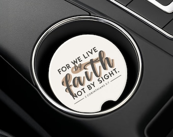 Faith Soapstone Car Coaster, Christian Car Accessories