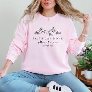 Faith Can Move Mountains Unisex Relaxed Fit Long Sleeve T-Shirt