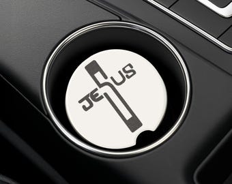 Jesus Soapstone Car Coaster, Christian Car Decor
