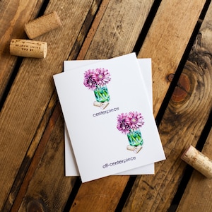 Centerpiece Notecard (greeting card, blank interior for thank you, get well, thinking of you, friendship, humor, anytime, encouragement)