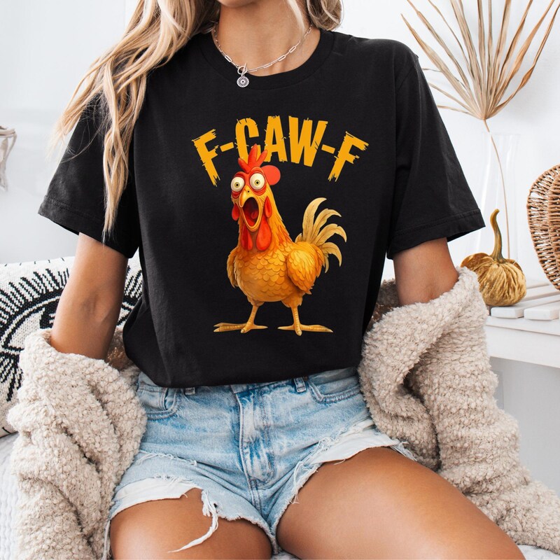 F Caw F Dessin Animé Du Coq' T-shirt Homme