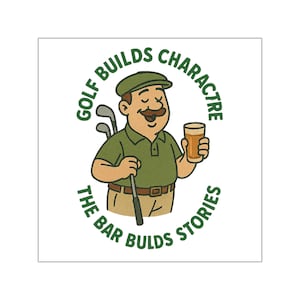 Golf-Themed Vinyl Stickers for Sports Lovers, Perfect Gift for Golfers, Fun Bar Decor, Cart Stickers, Golfing Quotes
