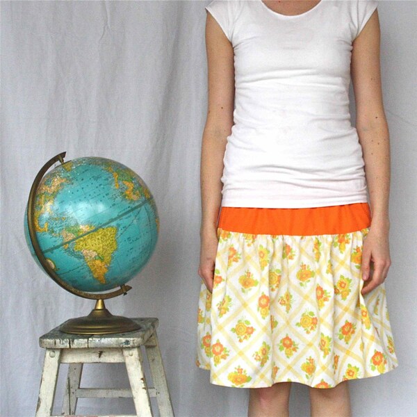 The Farmhouse Skirt - Women's Upcycled Skirt - Handcrafted from Vintage Linens