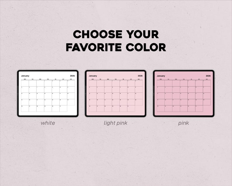 2026 Pink Monthly Calendar Printable | PDF Calendar A4 & Letter Size ...