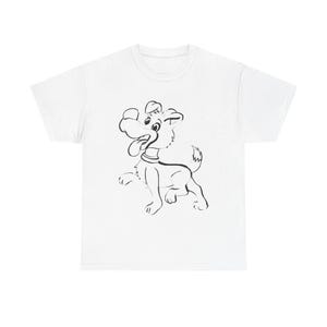 Camiseta unisex de algodón grueso con diseño de perro juguetón, divertida camiseta para amantes de las mascotas, regalo perfecto para dueños de perros, ropa informal, ropa para amantes de los animales.
