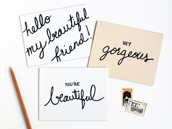 Beautiful Friend Letterpress Note Card Set Of Six Etsy Beautiful Friend Letterpress Note Card Set Of Six Etsy
