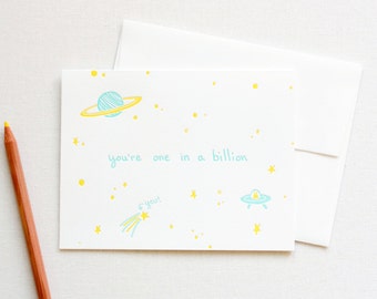 One in a Billion Love Letterpress Card