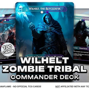 Wilhelt Zombie Tribal - 100 cartas proxy - Mazo Commander EDH - Cartas modificadas de alta calidad - Mazo completo de ManaFlame