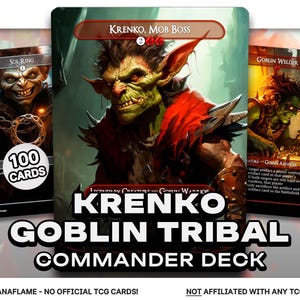 Tribu Goblin Krenko - 100 cartas proxy - Mazo Commander EDH - Cartas modificadas de alta calidad - Mazo completo de ManaFlame