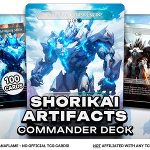 Artefacts Shorikai - 100 cartes proxy - Deck Commander EDH - Cartes modifiées de haute qualité - Deck ManaFlame complet